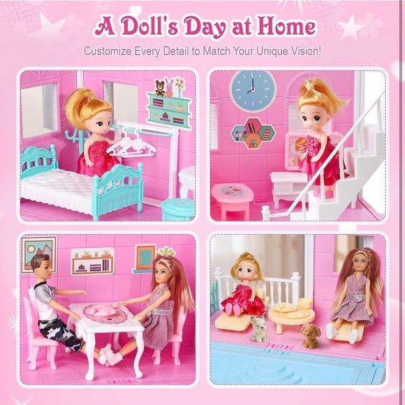 BNIB Pink Doll House for Girls - Picture 5 of 8